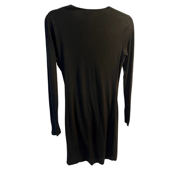 Helmut Helmut Lang Feather Jersey Drape Dress – Black – Size S - Picture 3 of 6